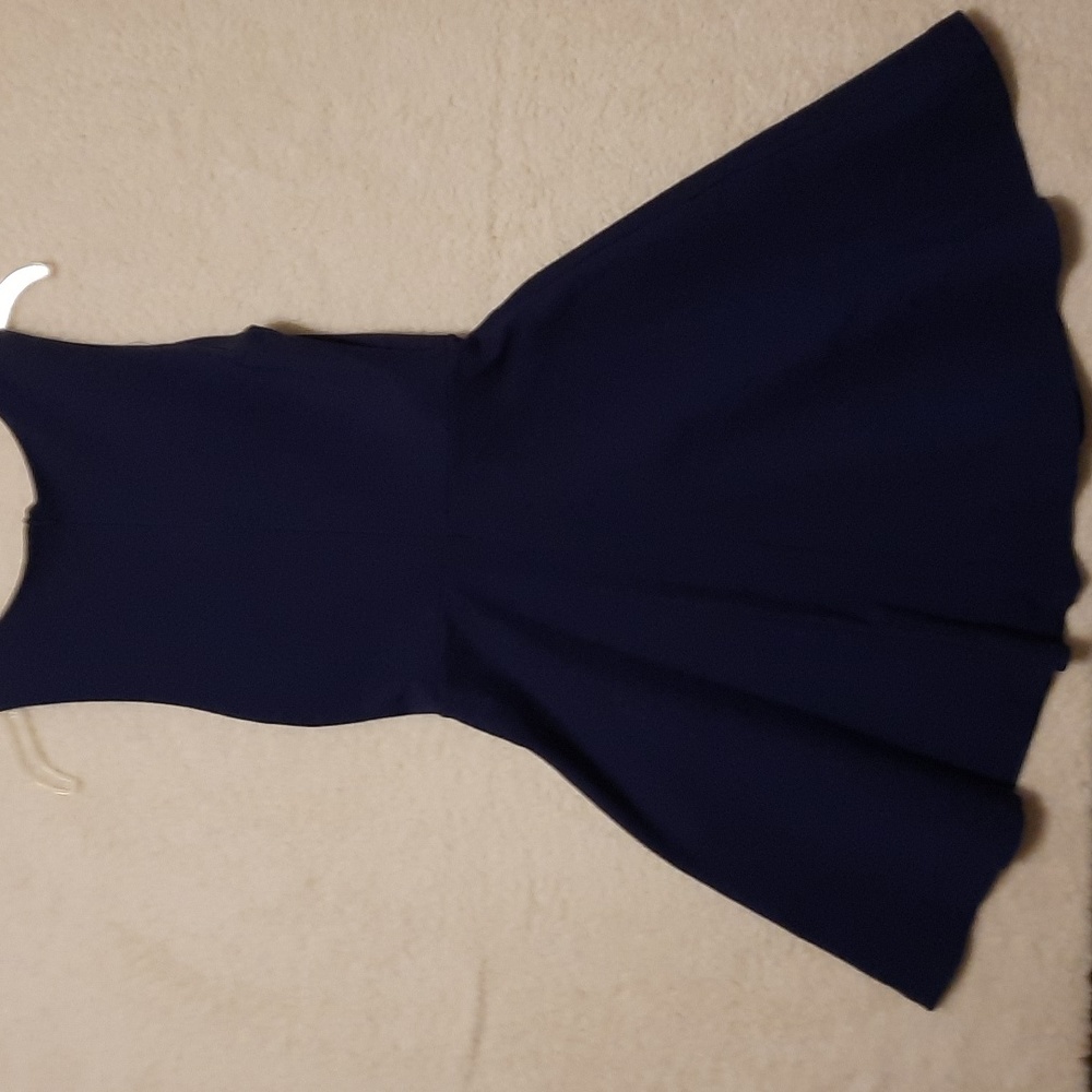 Lulu's navy blue sleevless vneck mini dress 292 - Picture 4 of 8